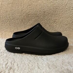 OOFOS OOcloog Sport Recovery Clog Black Slides Closed Toe Shoes Women's Size 9